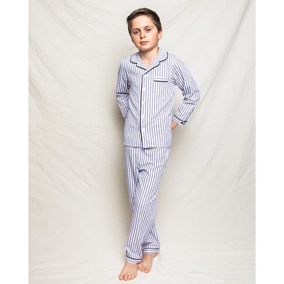 PETITE PLUME

Navy French Ticking Pajamas set size 7 - Picture 1 of 6